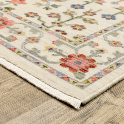 Lucca Oriental Ivory/ Multi Cut Pile Rug