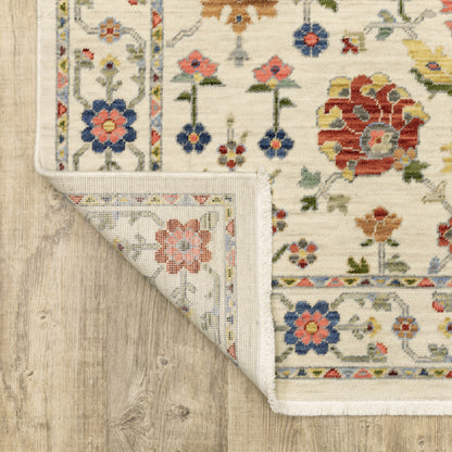 Lucca Oriental Ivory/ Multi Cut Pile Rug