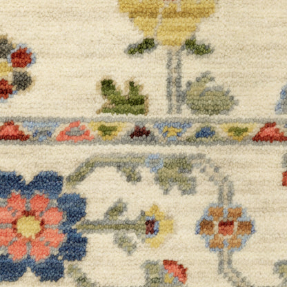 Lucca Oriental Ivory/ Multi Cut Pile Rug