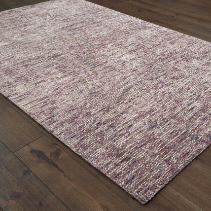 Lucent Solid Purple/ Pink Mixed Pile Rug