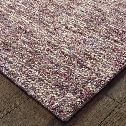 Lucent Solid Purple/ Pink Mixed Pile Rug