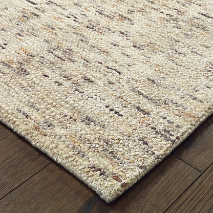 Lucent Solid Ivory/ Sand Mixed Pile Rug
