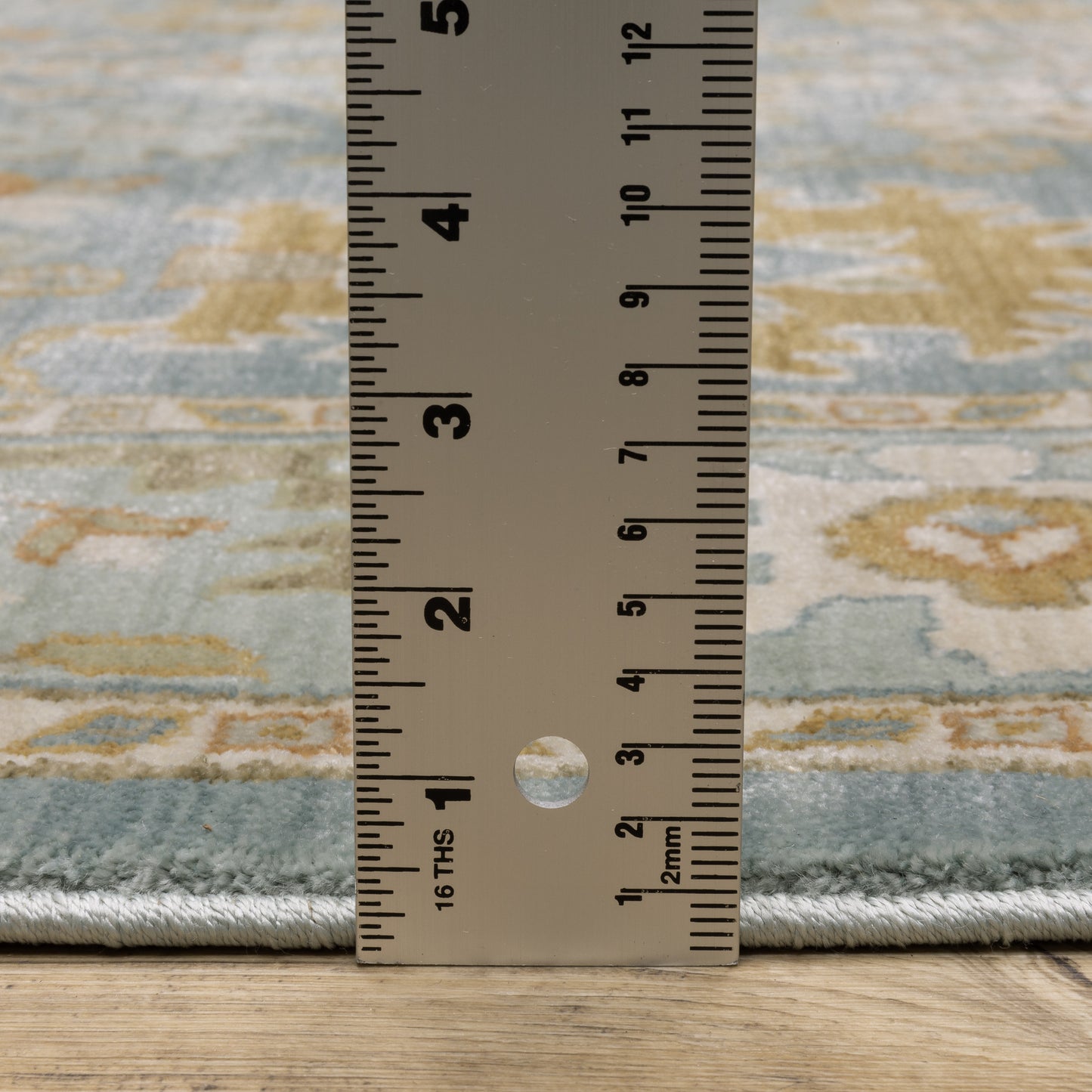 Maeve Oriental Blue/ Rust Distressed Cut Pile Rug