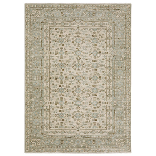 Maeve MAE04 Beige Border Rug