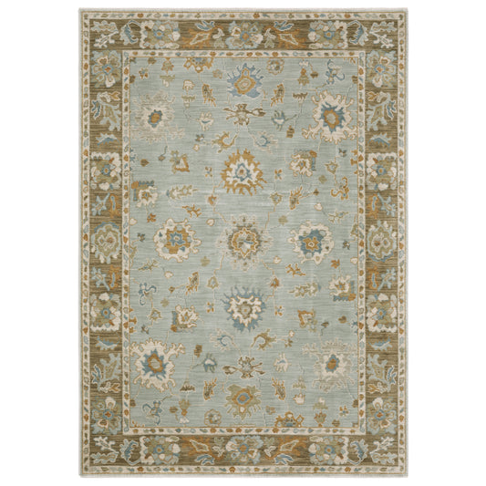 Maeve MAE06 Blue Floral Rug