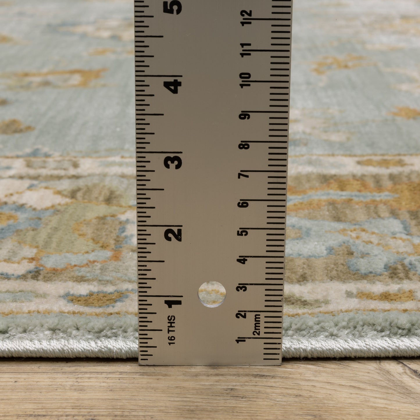 Maeve Floral Blue/ Rust Distressed Cut Pile Rug