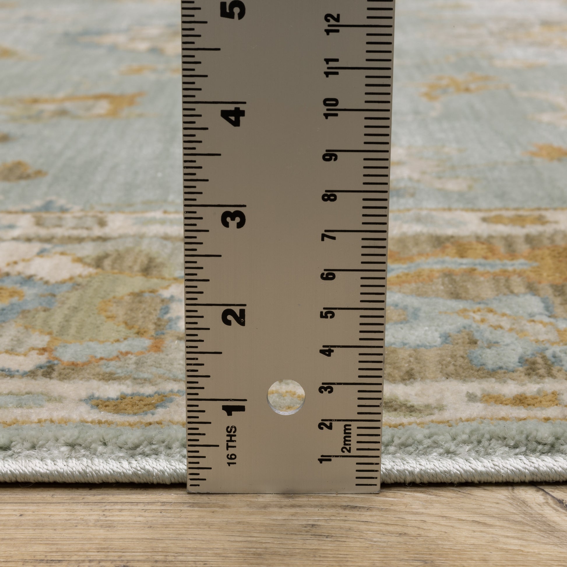 Maeve Floral Blue/ Rust Distressed Cut Pile Rug