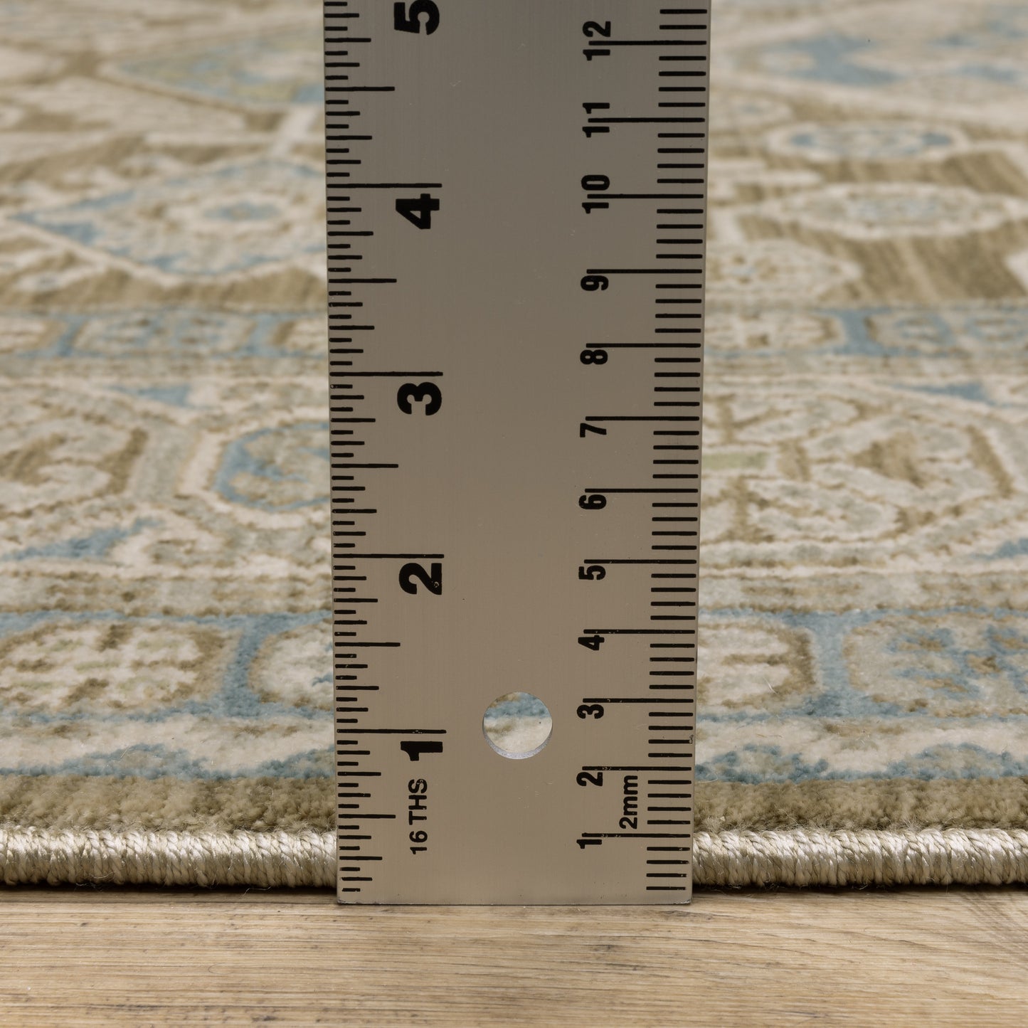 Maeve Medallion Brown/ Blue Geometric Cut Pile Rug