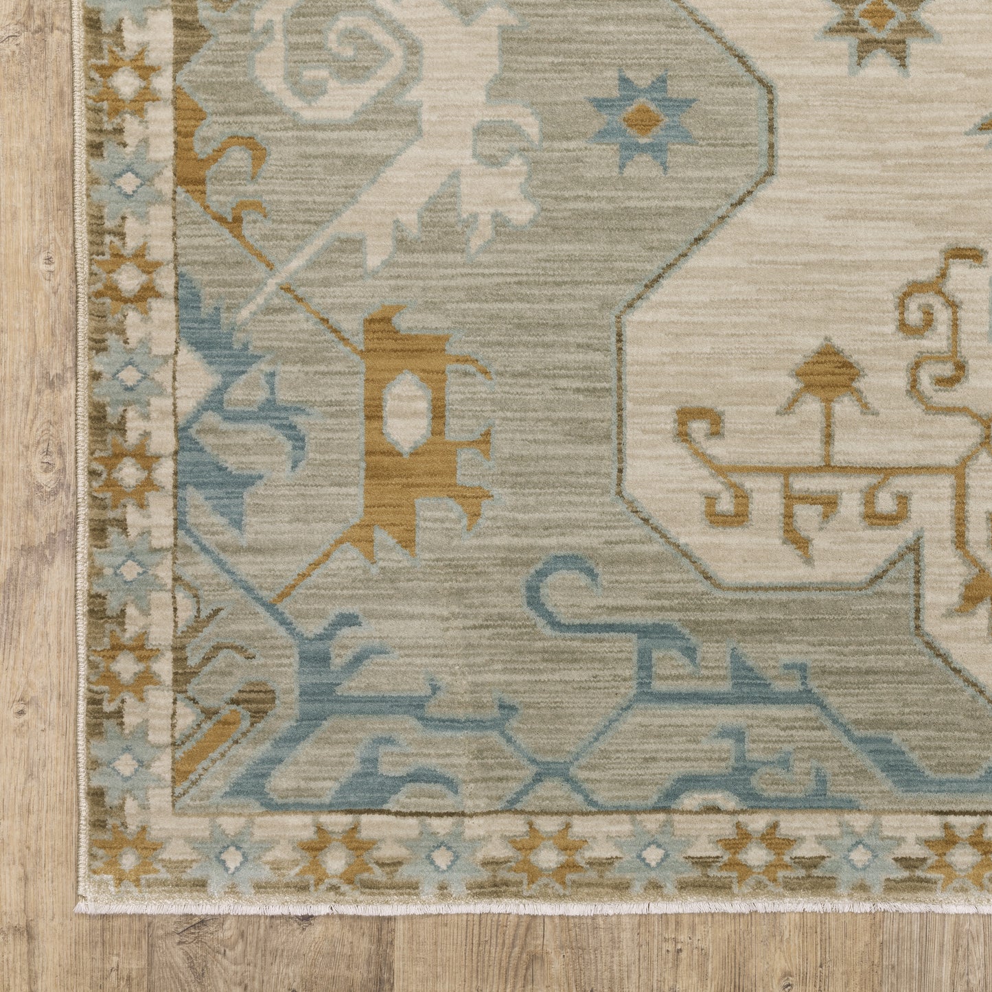 Maeve Medallion Beige/ Grey Southwest/Lodge Cut Pile Rug