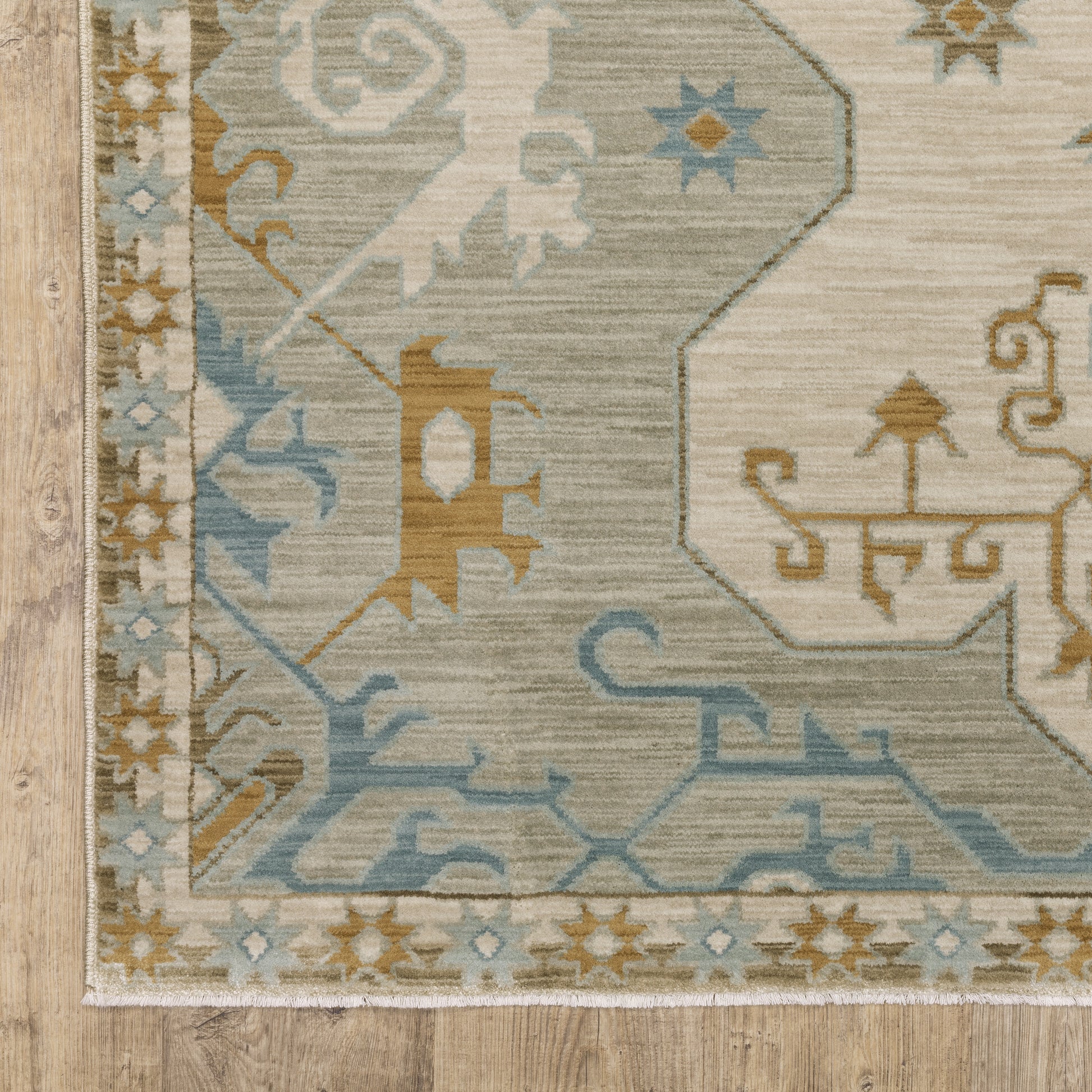 Maeve Medallion Beige/ Grey Southwest/Lodge Cut Pile Rug
