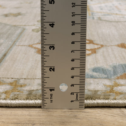 Maeve Medallion Beige/ Grey Southwest/Lodge Cut Pile Rug