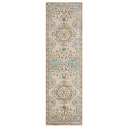 Maeve Mae09 Beige/ Grey Medallion Southwest/Lodge Rug
