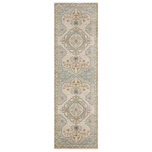 Maeve Mae09 Beige/ Grey Medallion Southwest/Lodge Rug