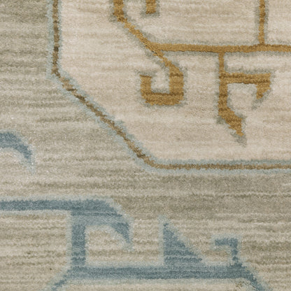 Maeve Medallion Beige/ Grey Southwest/Lodge Cut Pile Rug