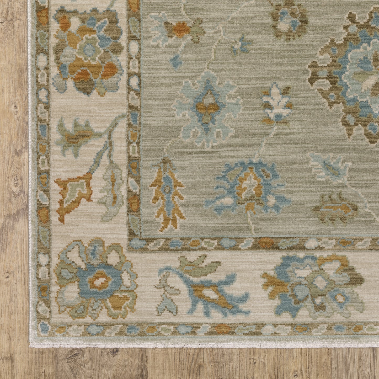Maeve Oriental Grey/ Blue Distressed Cut Pile Rug
