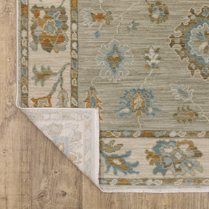 Maeve Oriental Grey/ Blue Distressed Cut Pile Rug