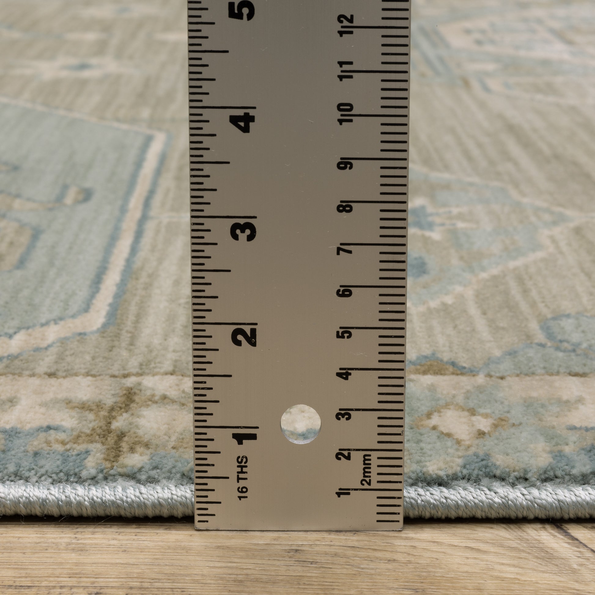 Maeve Medallion Grey/ Blue Distressed Cut Pile Rug