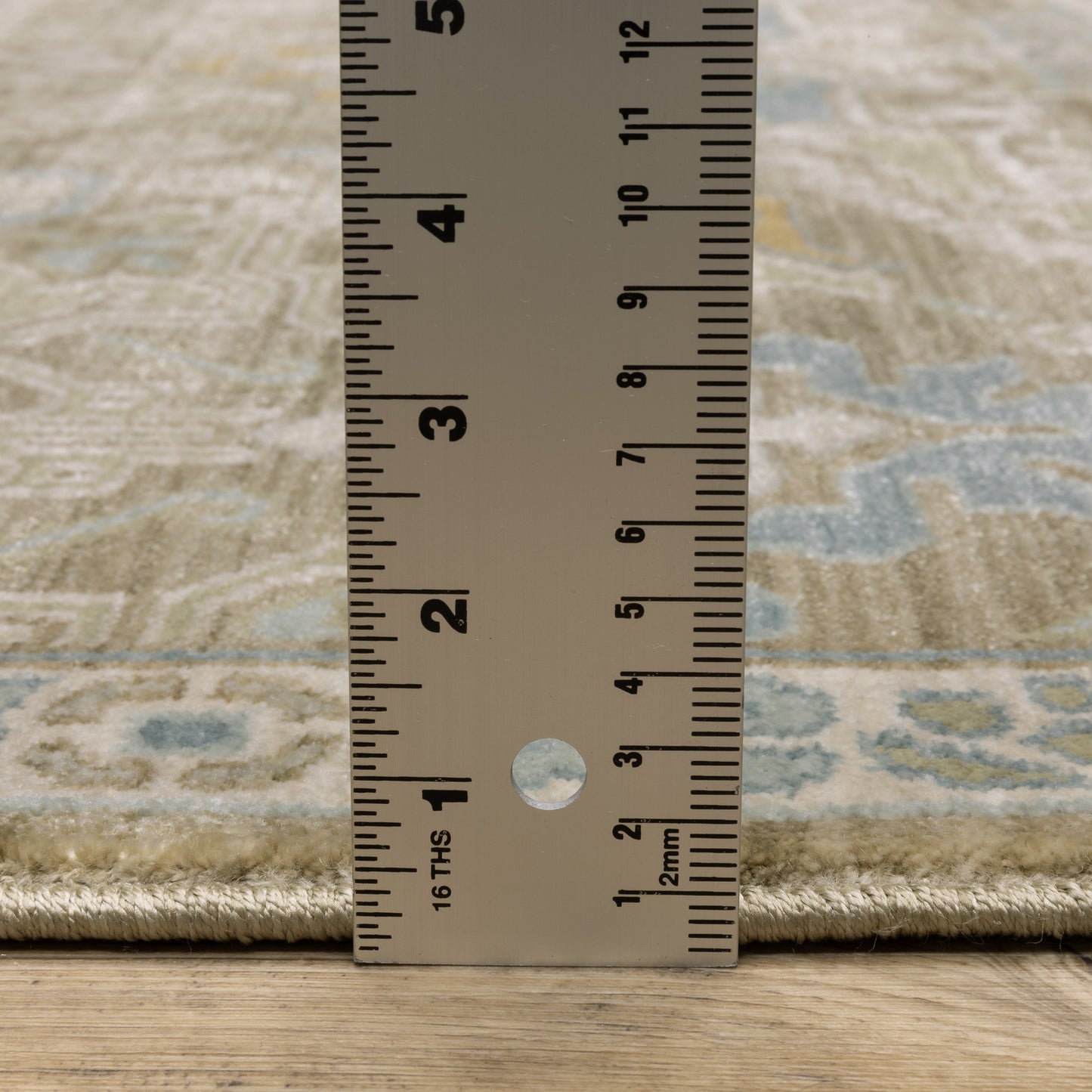 Maeve Medallion Brown/ Blue Geometric Cut Pile Rug