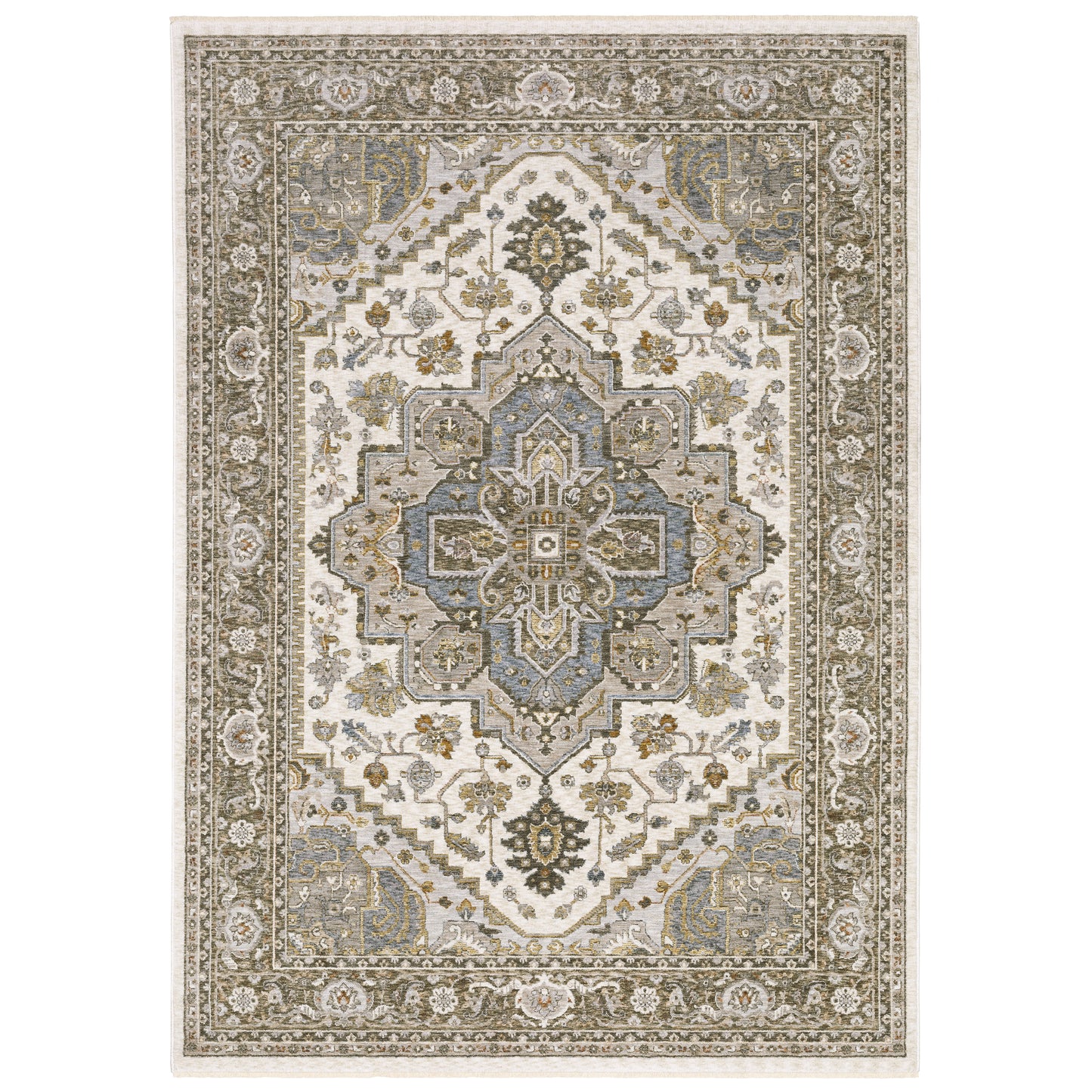 Maharaja 1144Y Ivory Medallion Rug