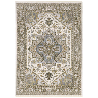 Maharaja 1144Y Ivory Medallion Rug