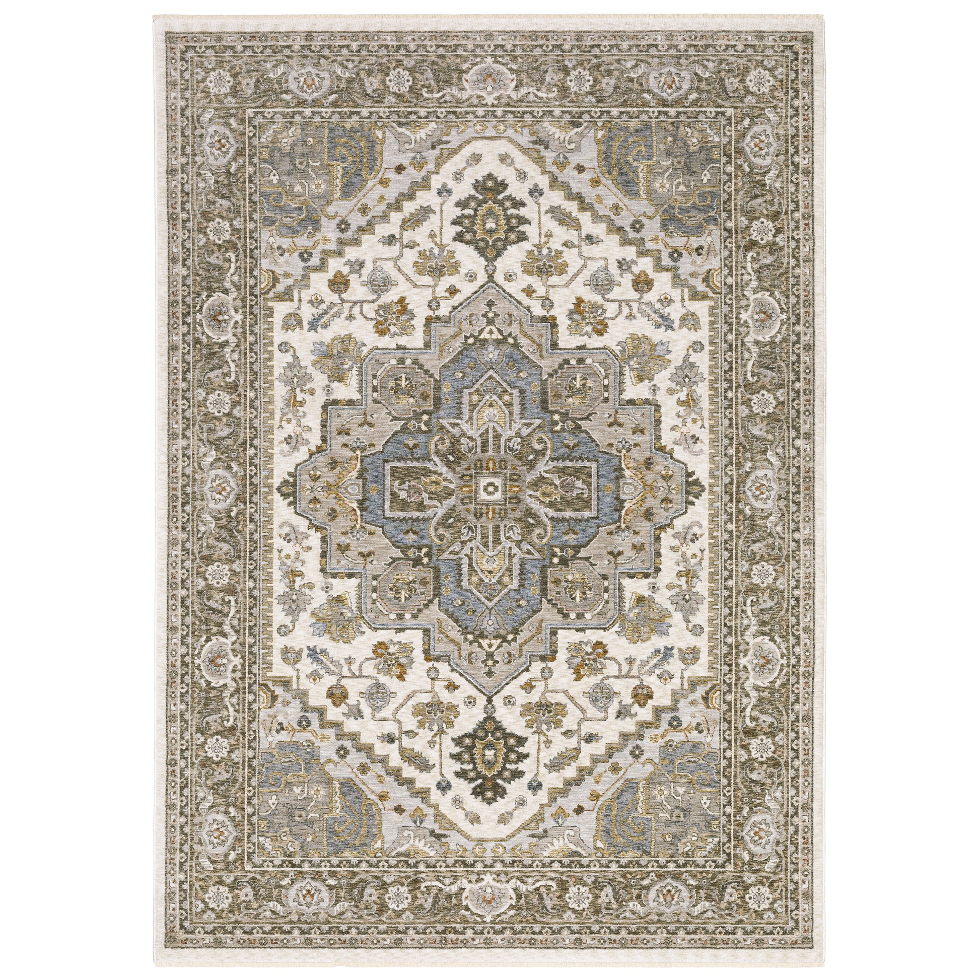 Maharaja 1144Y Ivory Medallion Rug