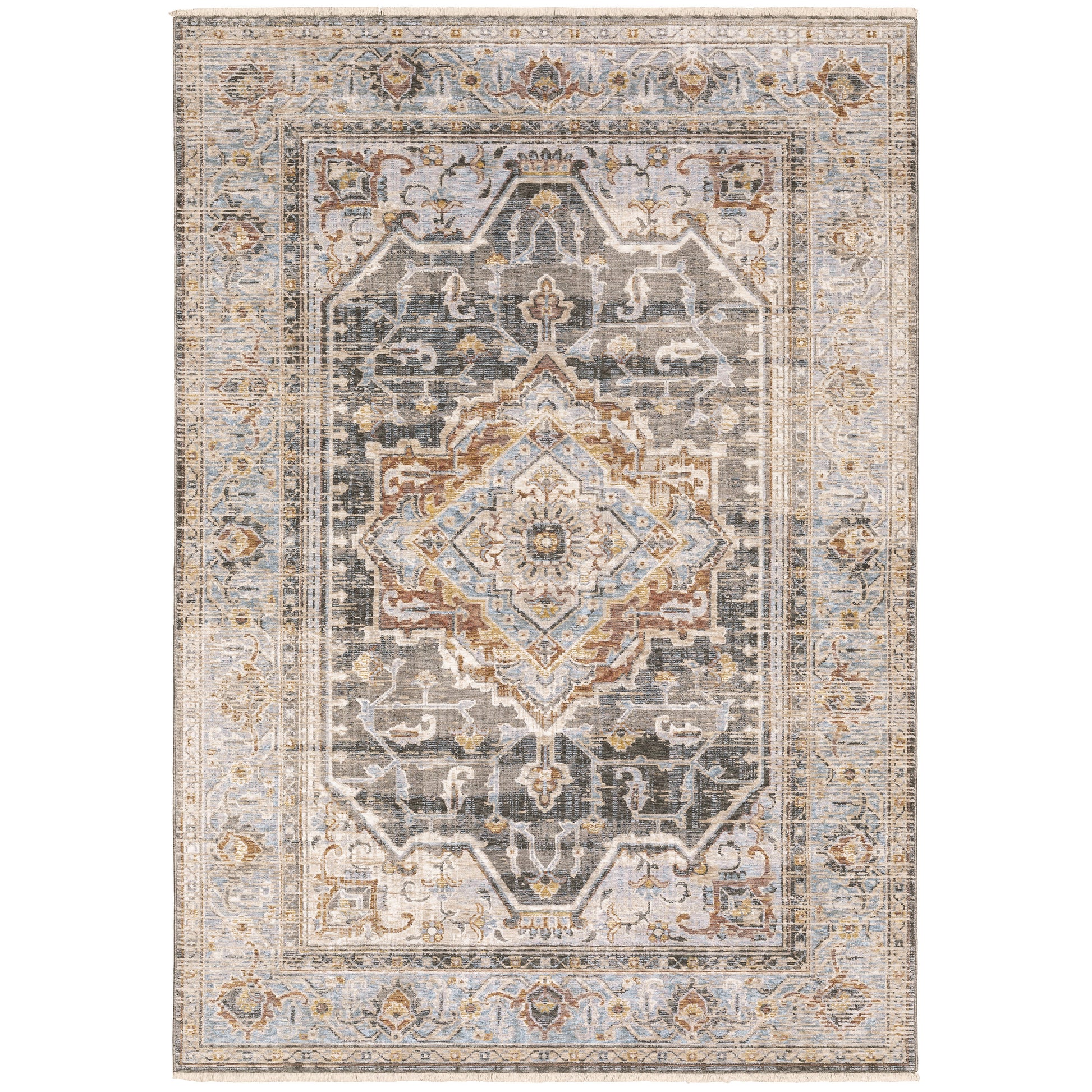 Maharaja 1803X Charcoal Medallion Rug