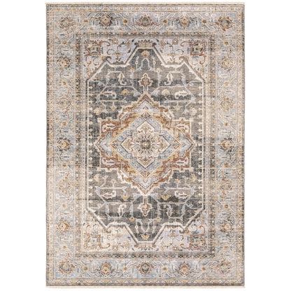 Maharaja 1803X Charcoal Medallion Rug