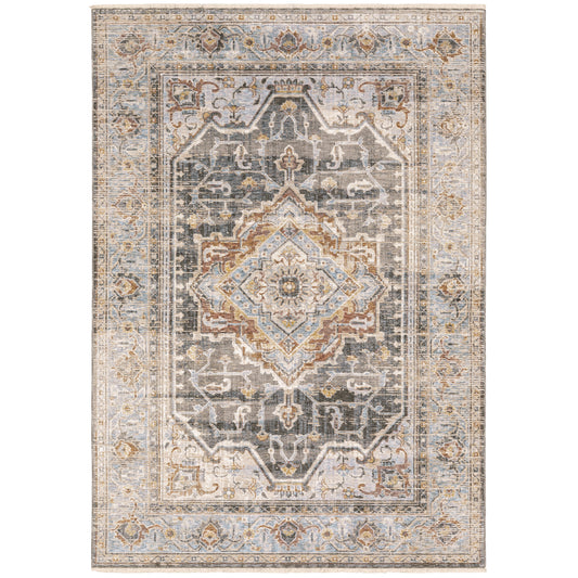 Maharaja 1803X Charcoal Medallion Rug