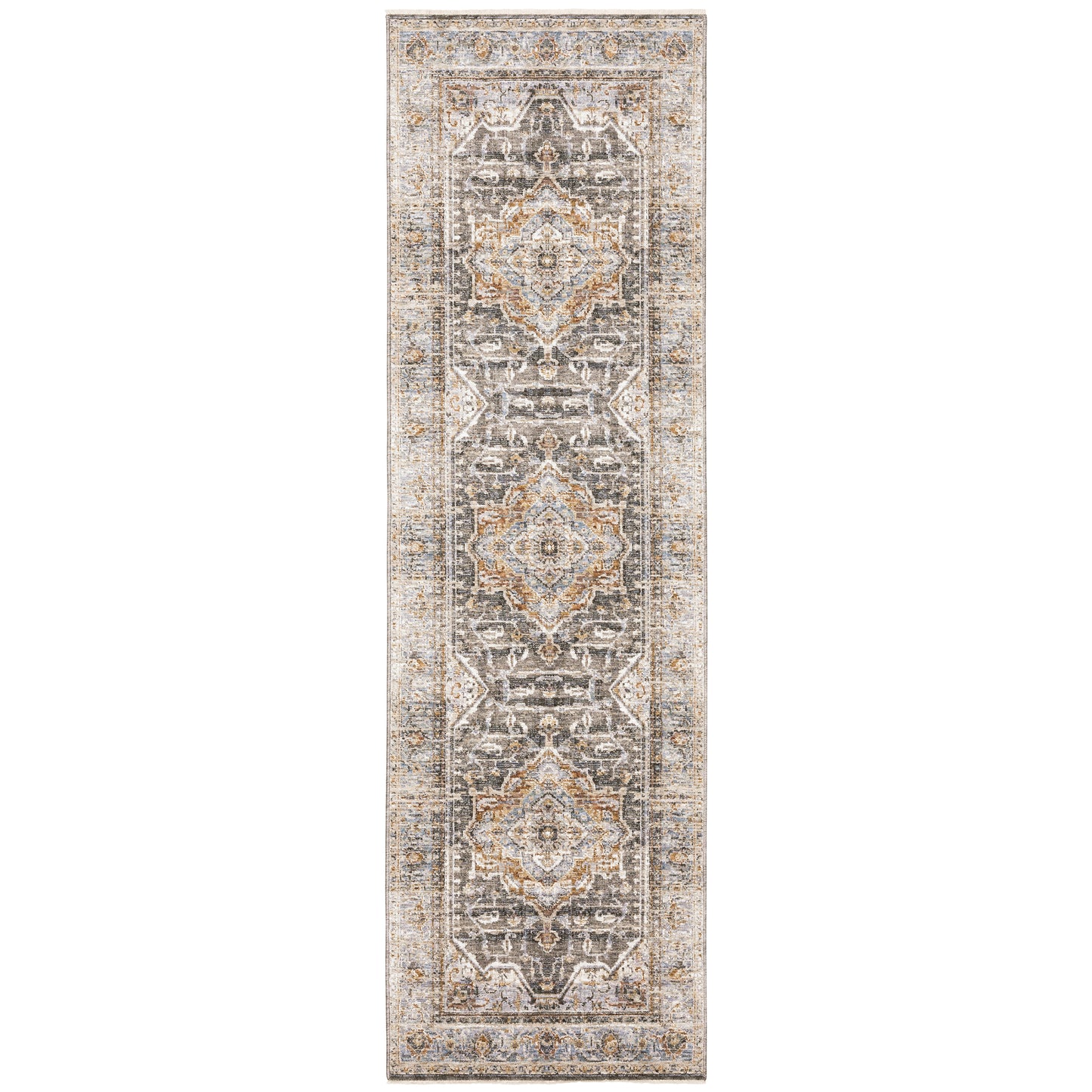 Maharaja 1803X Charcoal Medallion Rug
