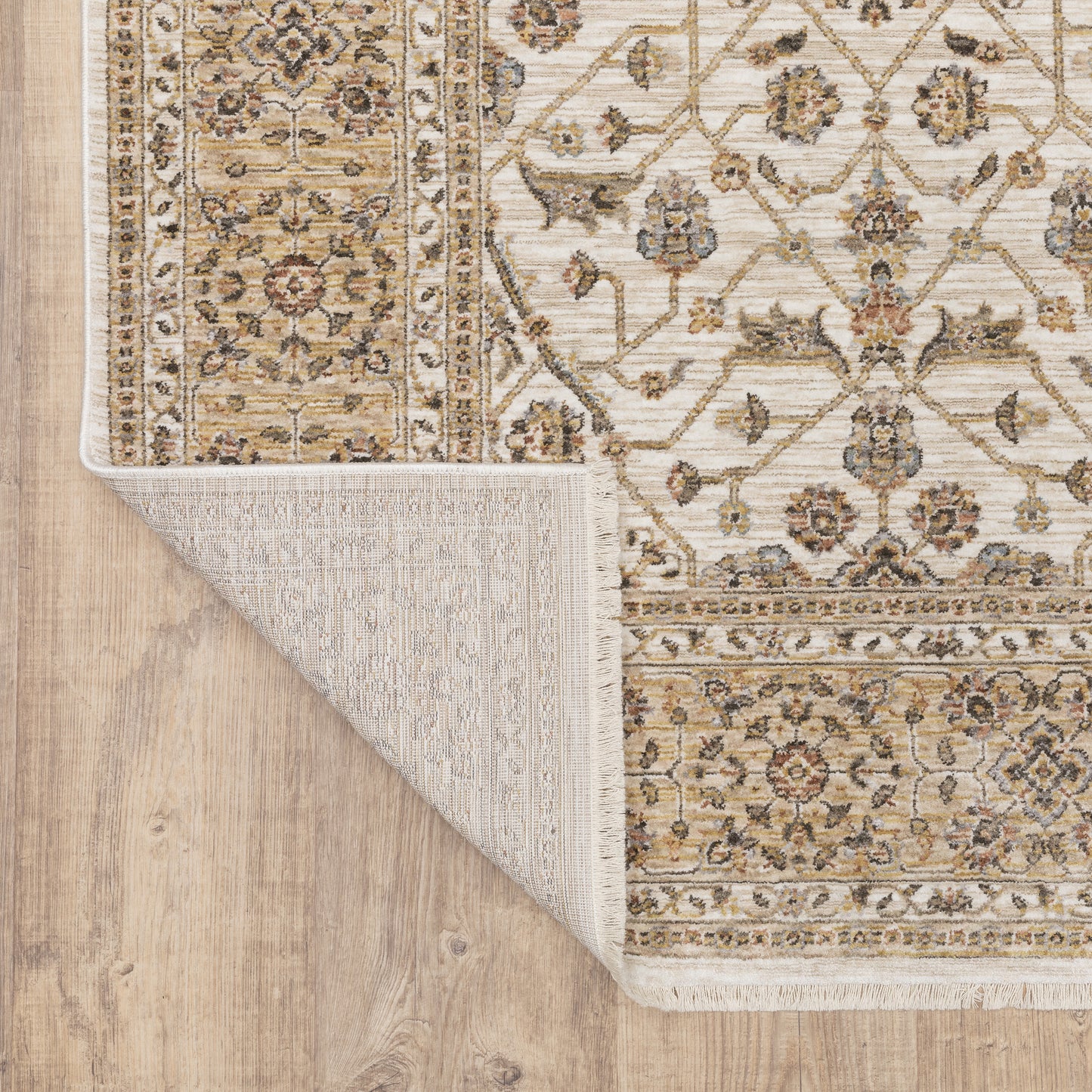 Maharaja Oriental Ivory/ Gold Cut Pile Rug