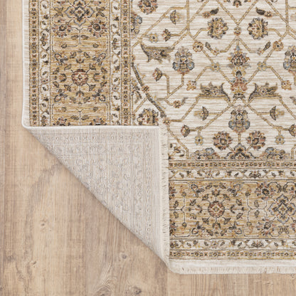 Maharaja Oriental Ivory/ Gold Cut Pile Rug