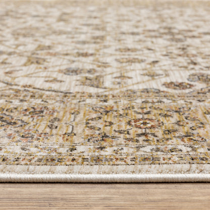 Maharaja Oriental Ivory/ Gold Cut Pile Rug