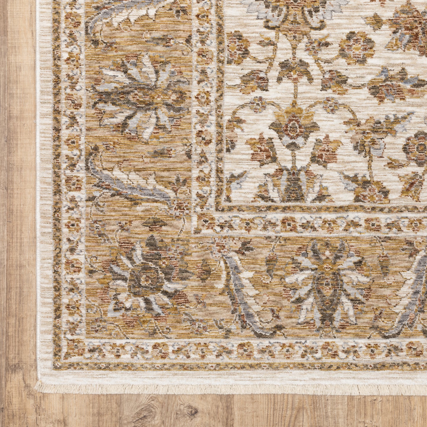 Maharaja Oriental Ivory/ Gold Cut Pile Rug