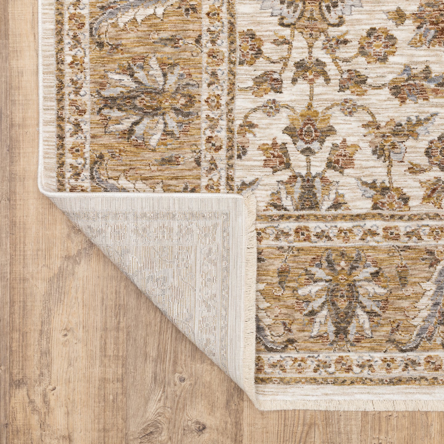 Maharaja Oriental Ivory/ Gold Cut Pile Rug