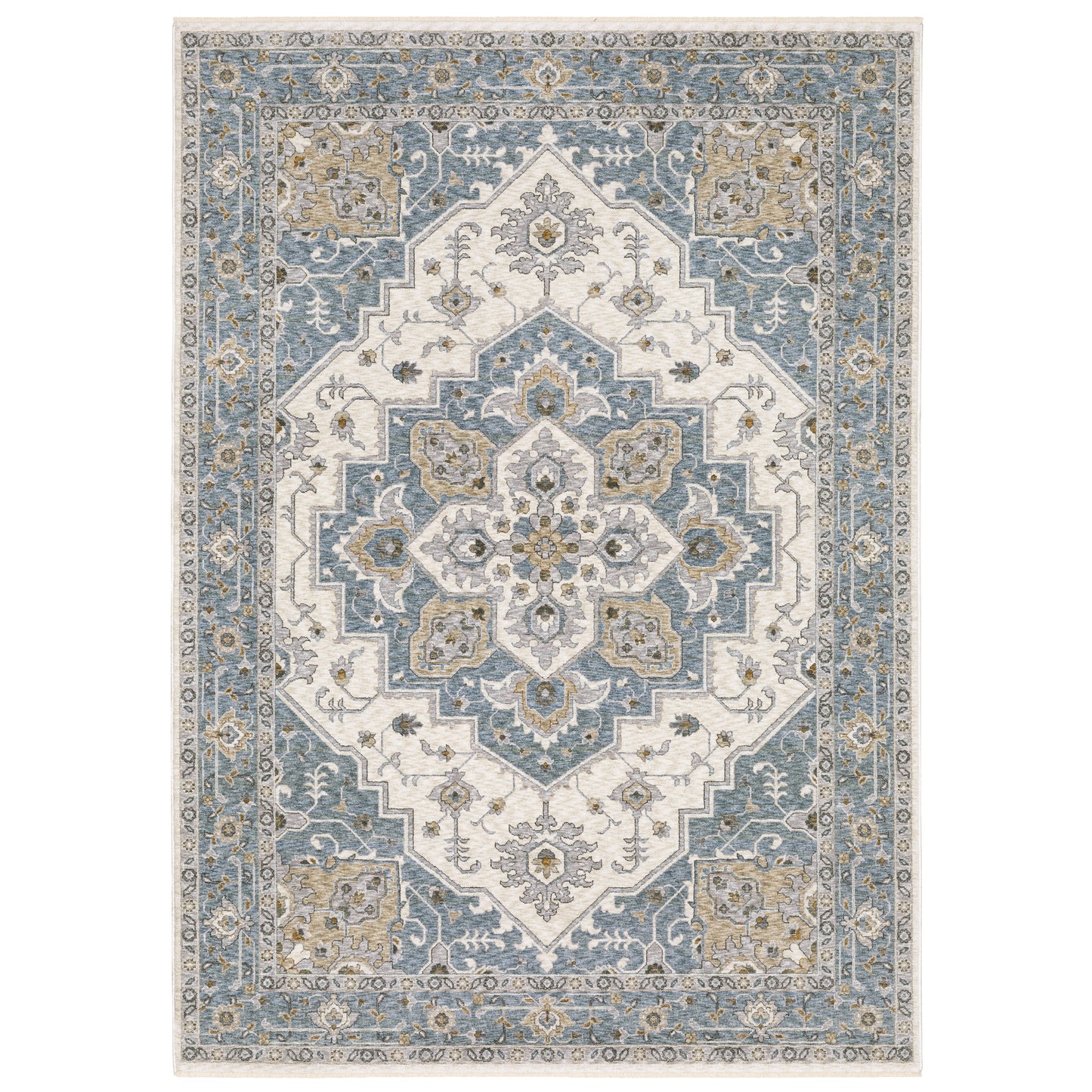 Maharaja 051F1 Blue Medallion Rug