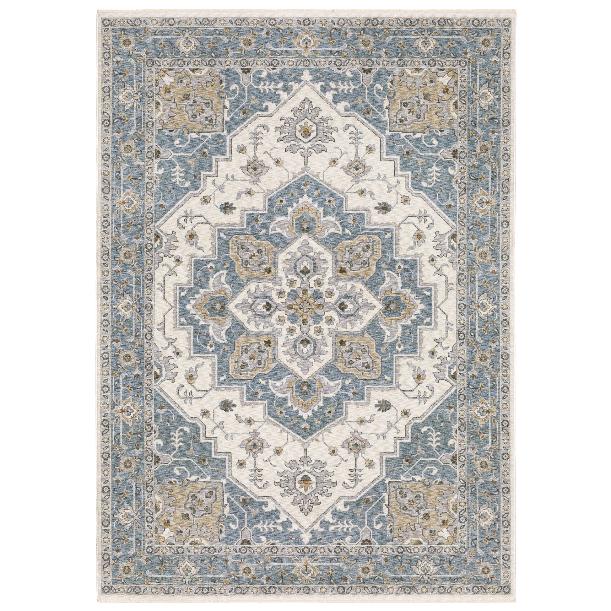 Maharaja 051F1 Blue Medallion Rug