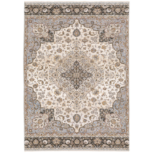Maharaja 660J1 Ivory Medallion Rug
