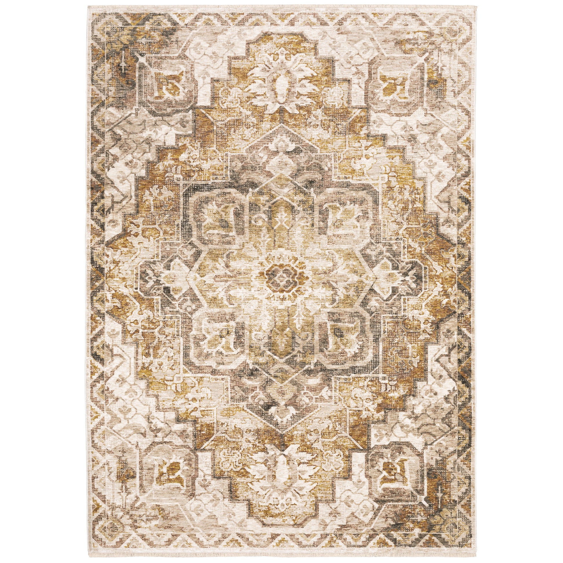 Maharaja 661C1 Gold Medallion Rug