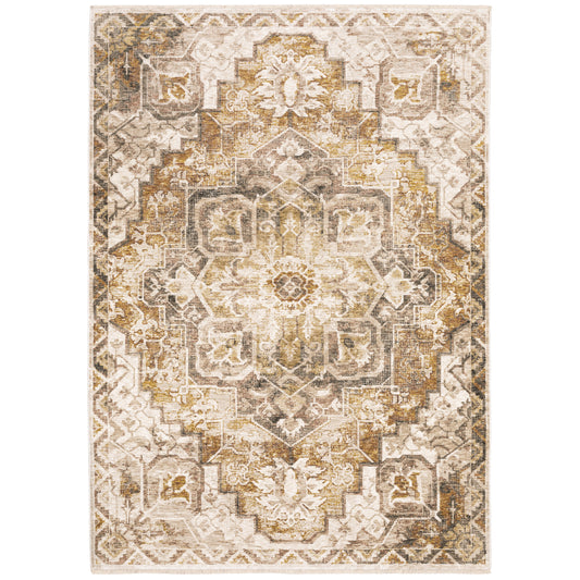 Maharaja 661C1 Gold Medallion Rug