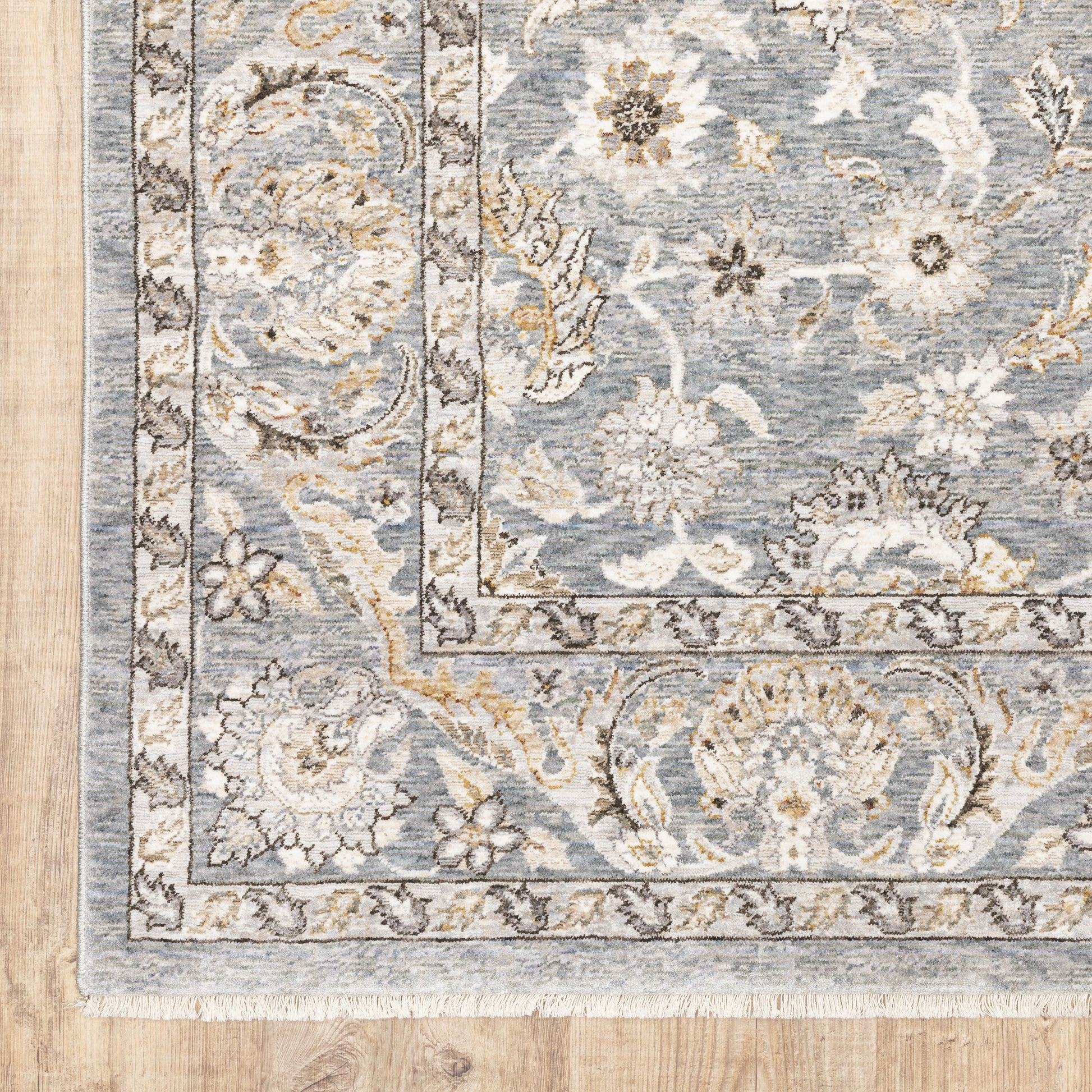 Maharaja Oriental Blue/ Ivory Cut Pile Rug