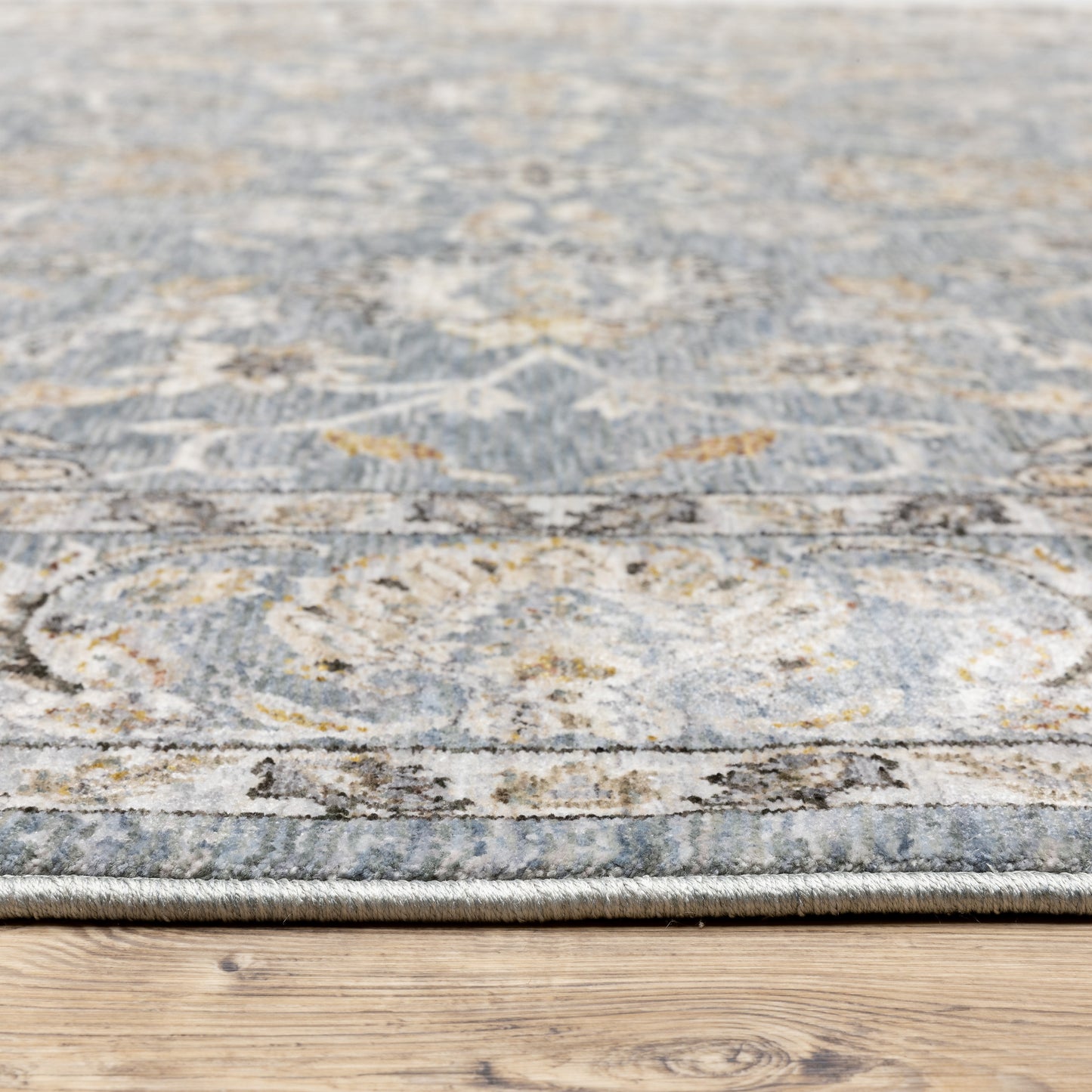 Maharaja Oriental Blue/ Ivory Cut Pile Rug