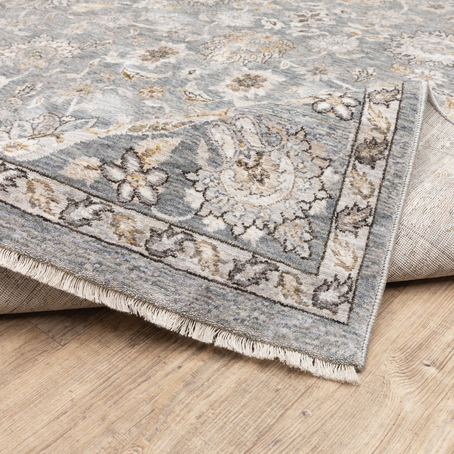 Maharaja Oriental Blue/ Ivory Cut Pile Rug