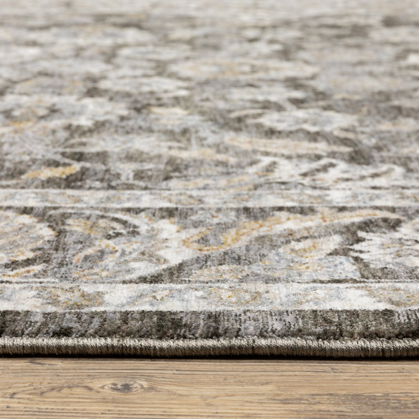 Maharaja Oriental Charcoal/ Ivory Cut Pile Rug