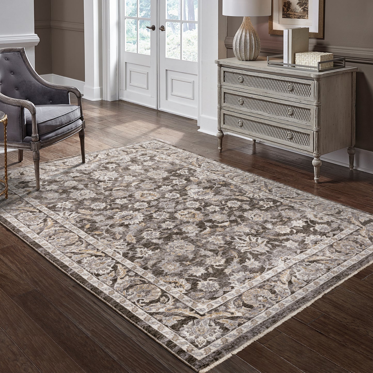 Maharaja 070N1 Charcoal Oriental Rug