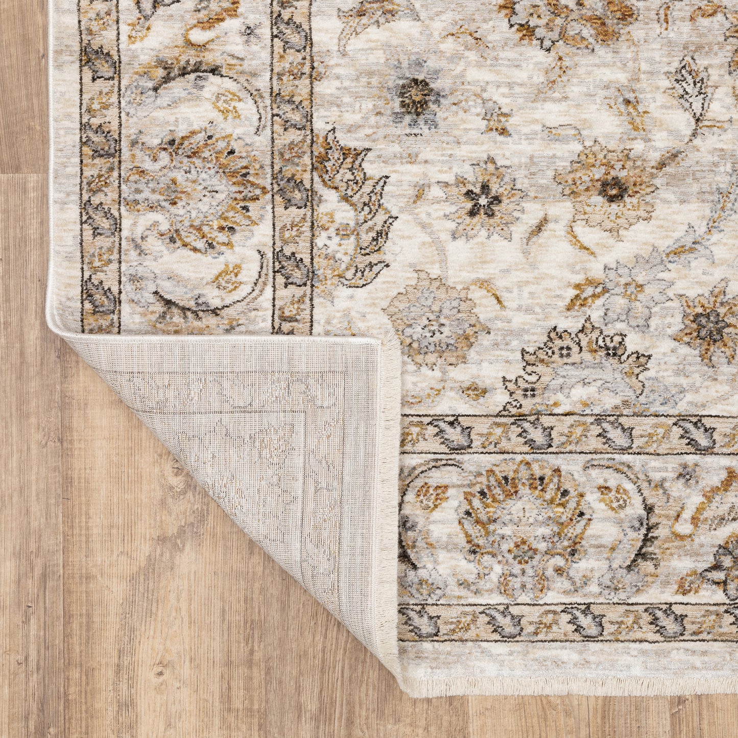 Maharaja Oriental Ivory/ Grey Cut Pile Rug