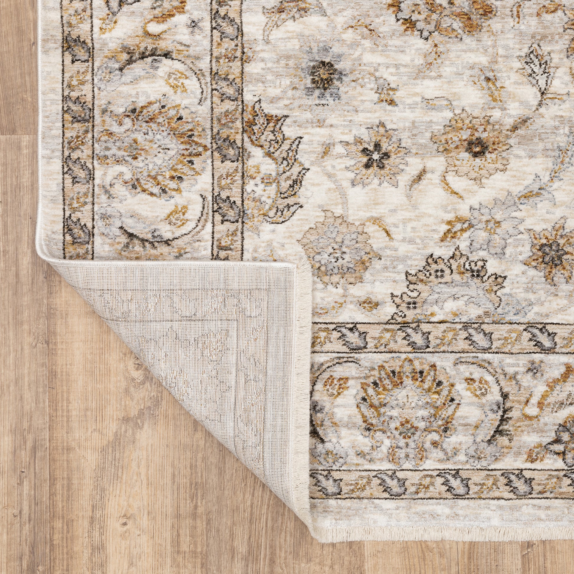 Maharaja Oriental Ivory/ Grey Cut Pile Rug