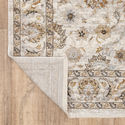 Maharaja Oriental Ivory/ Grey Cut Pile Rug