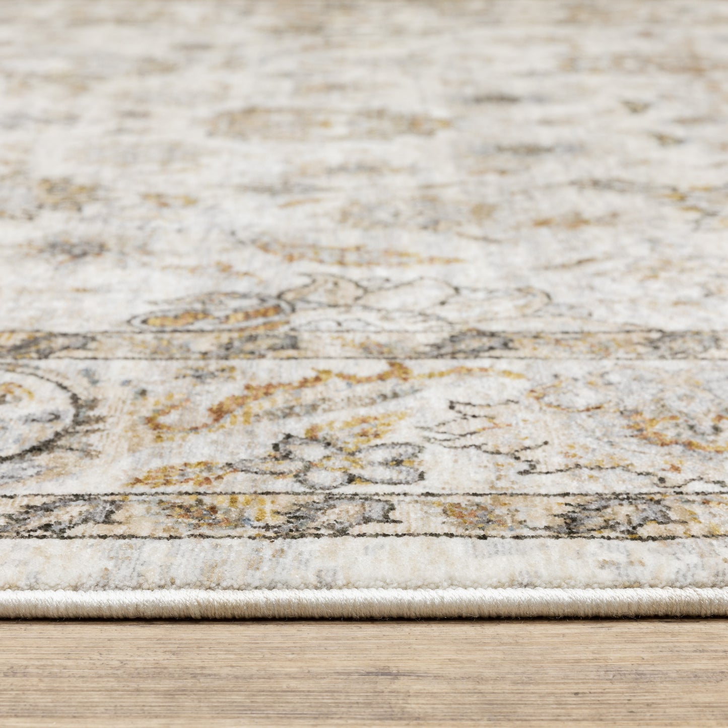 Maharaja Oriental Ivory/ Grey Cut Pile Rug