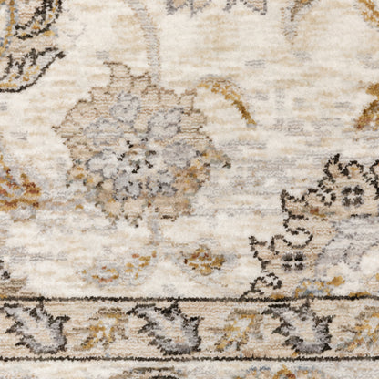 Maharaja Oriental Ivory/ Grey Cut Pile Rug