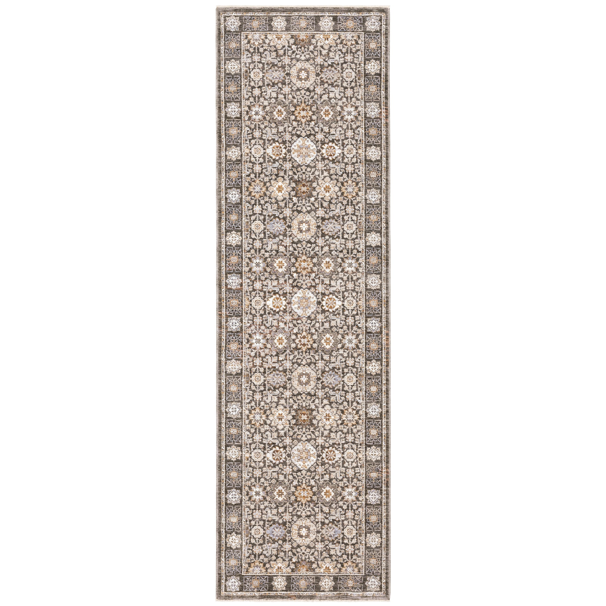 Maharaja 071N1 Charcoal Floral Rug